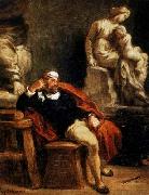 Eugene Delacroix Michelangelo in his Studio china oil painting reproduction